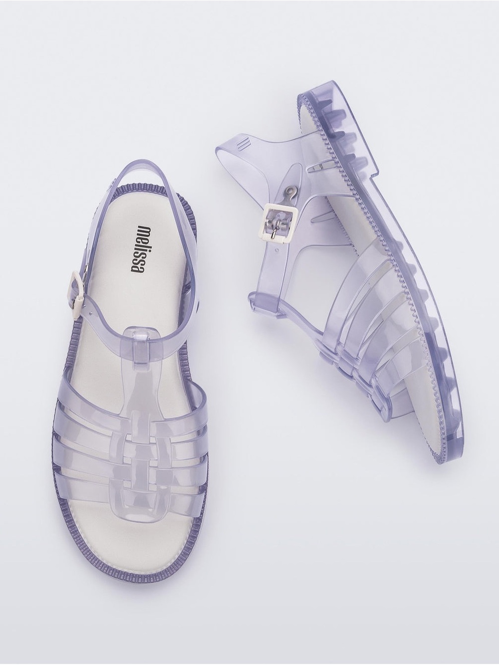 Melissa Possession Fresh Open Toe Jelly Sandals Transparent Clear White Size 8